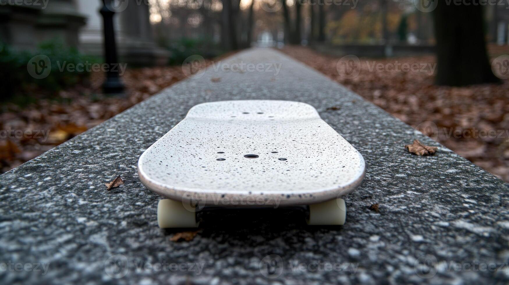 Mini skateboard on park path photo