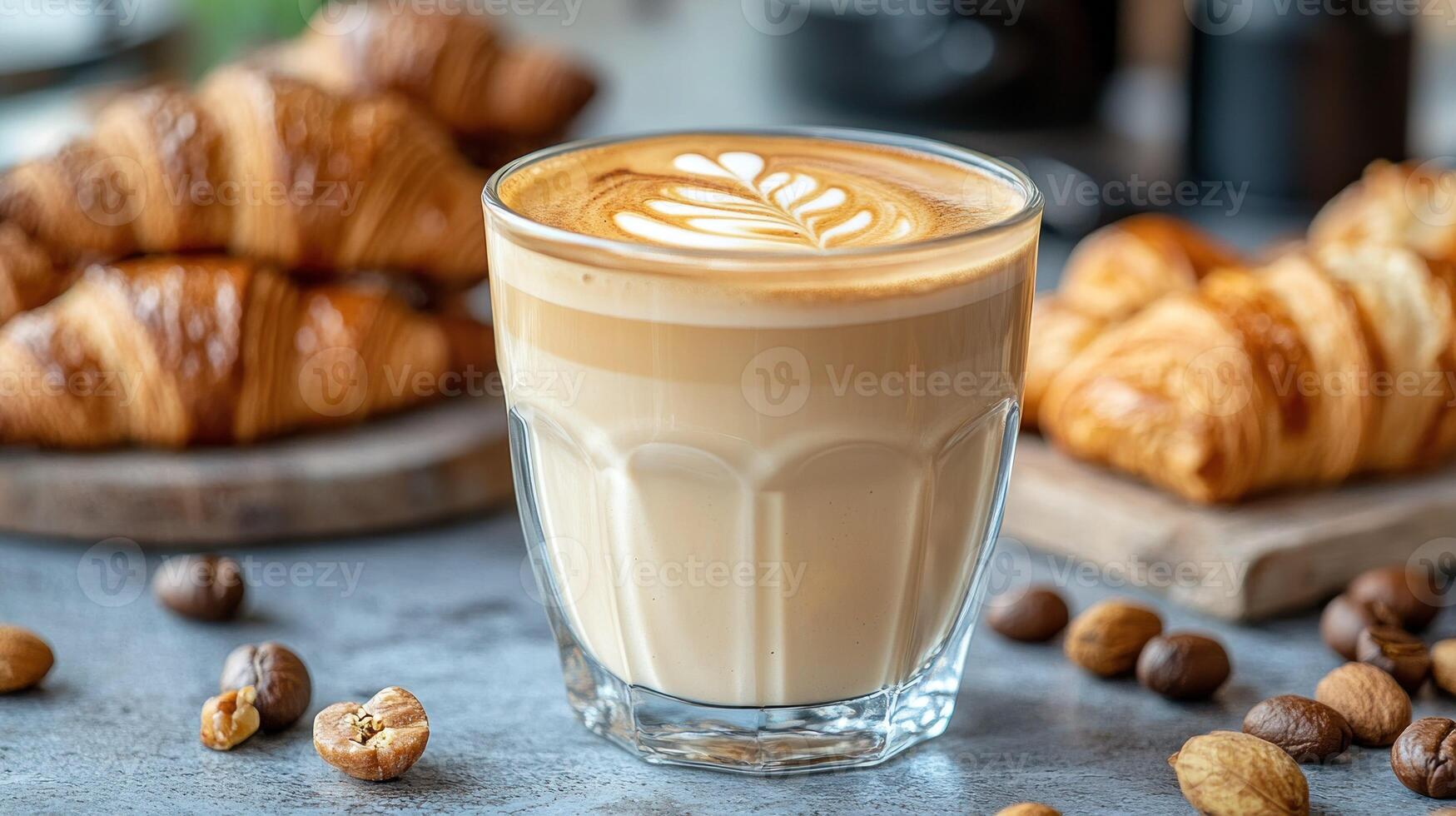 Latte and Croissants photo