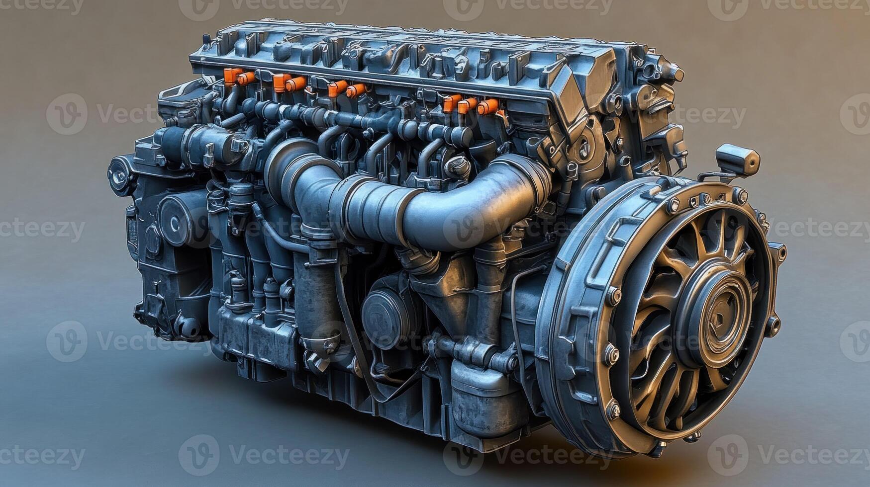 Heavy-duty truck engine photo