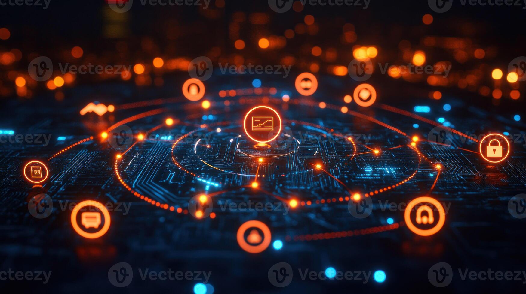 Digital communication network photo