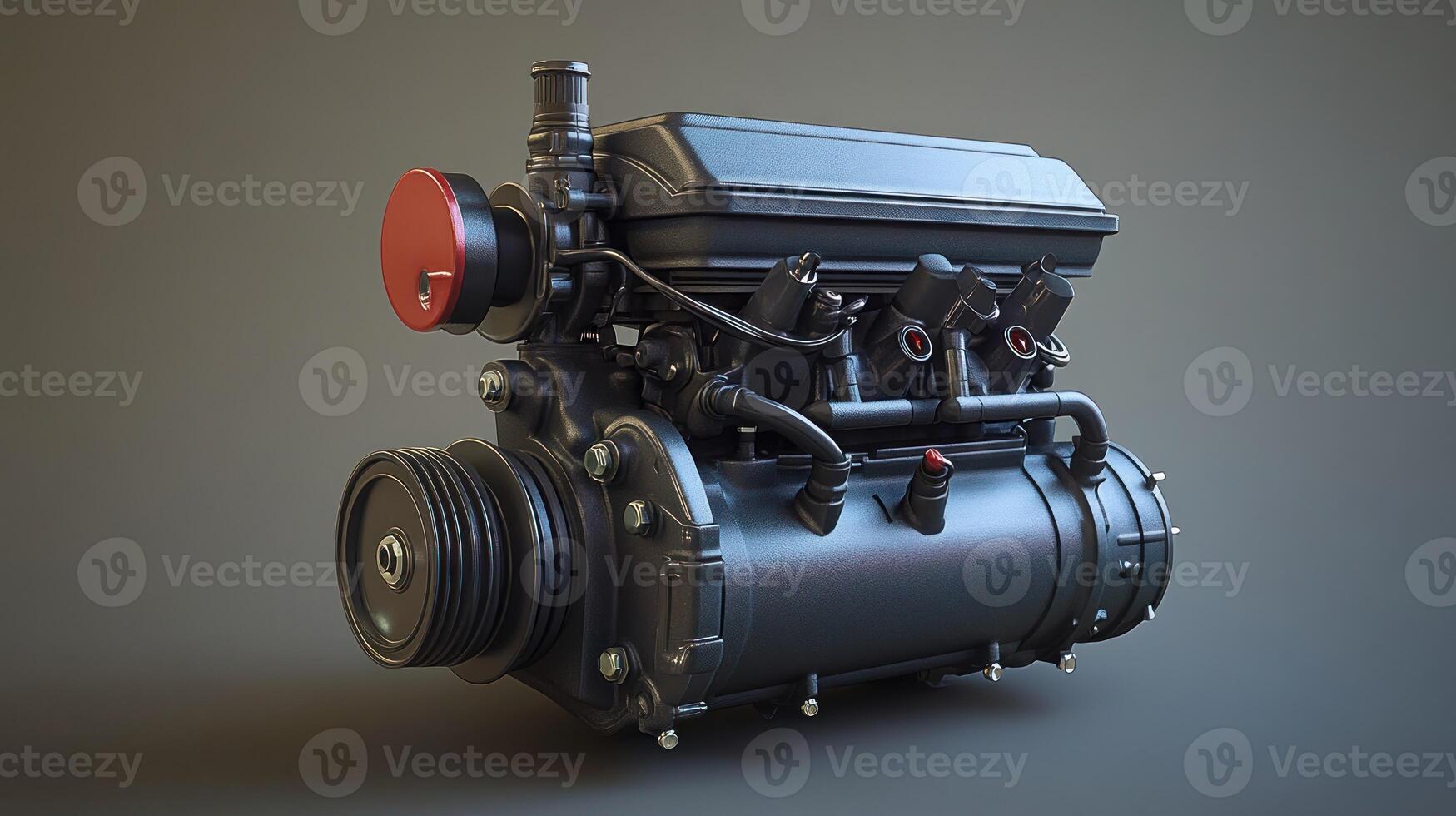Detailed automotive engine photo