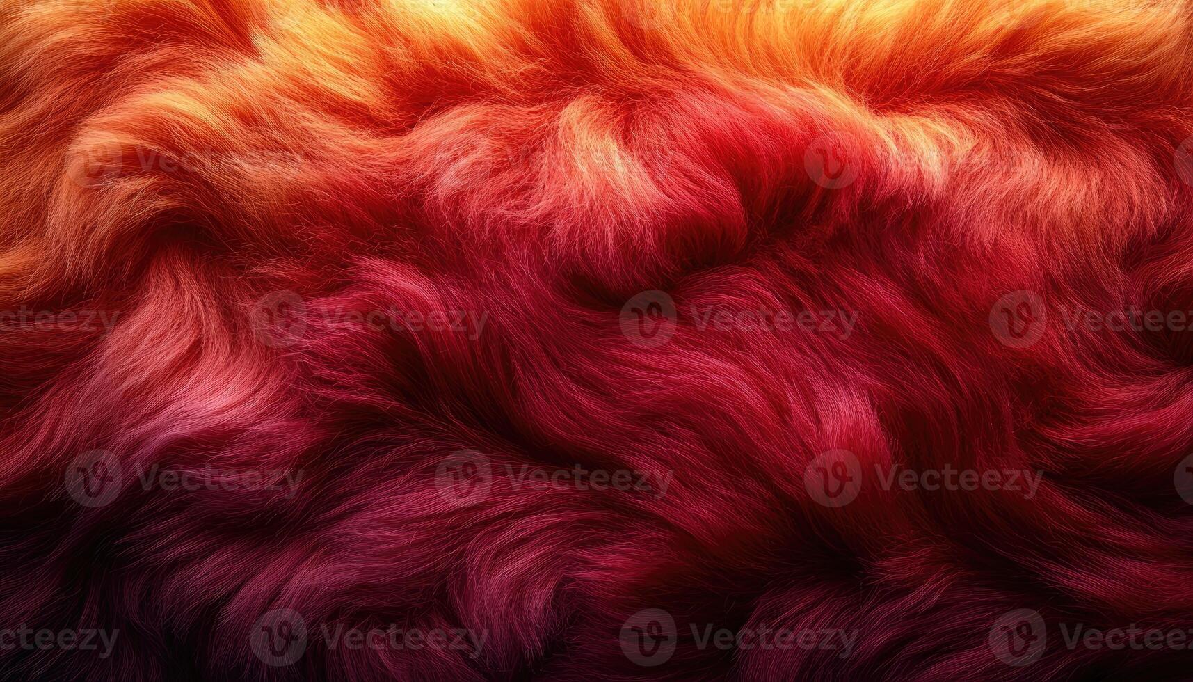 Abstract fiery red and orange fur texture background photo