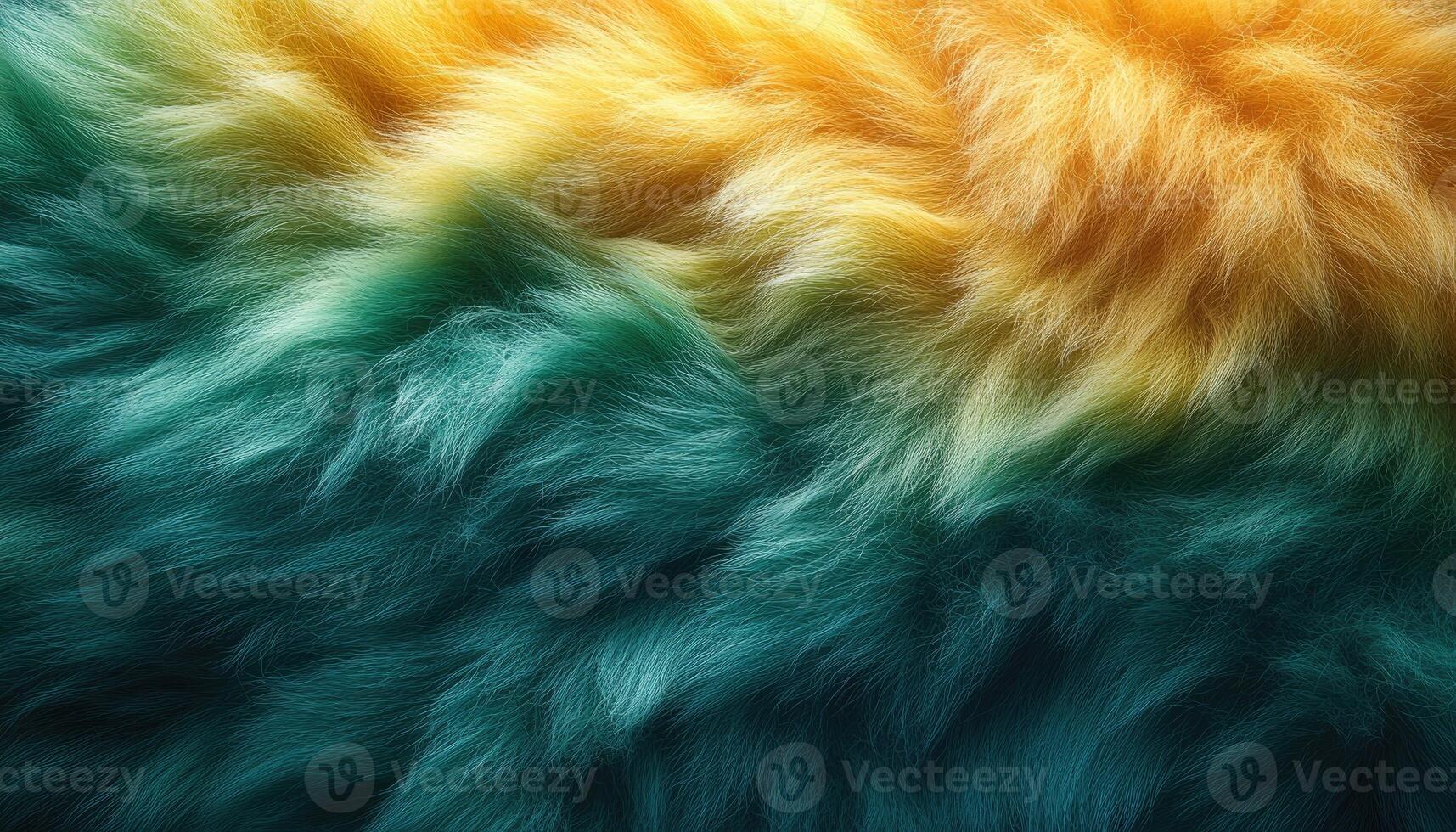 Abstract textured fur in teal and gold photo