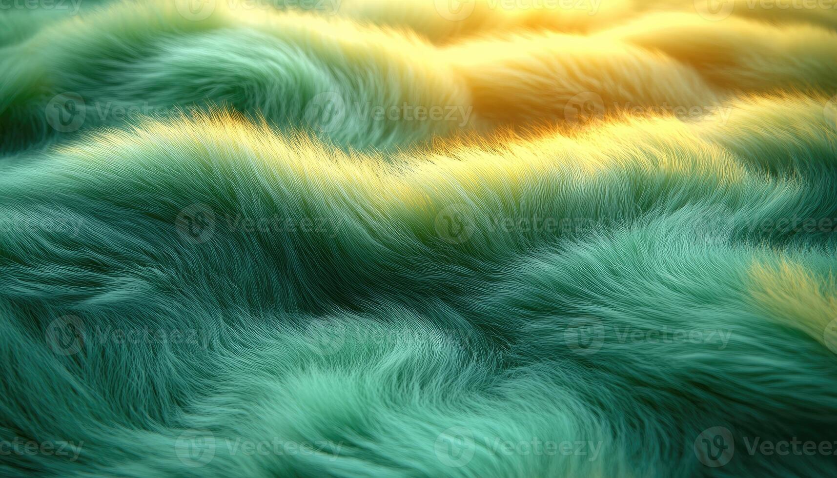 Teal Fur Texture Illuminated By Golden Light photo