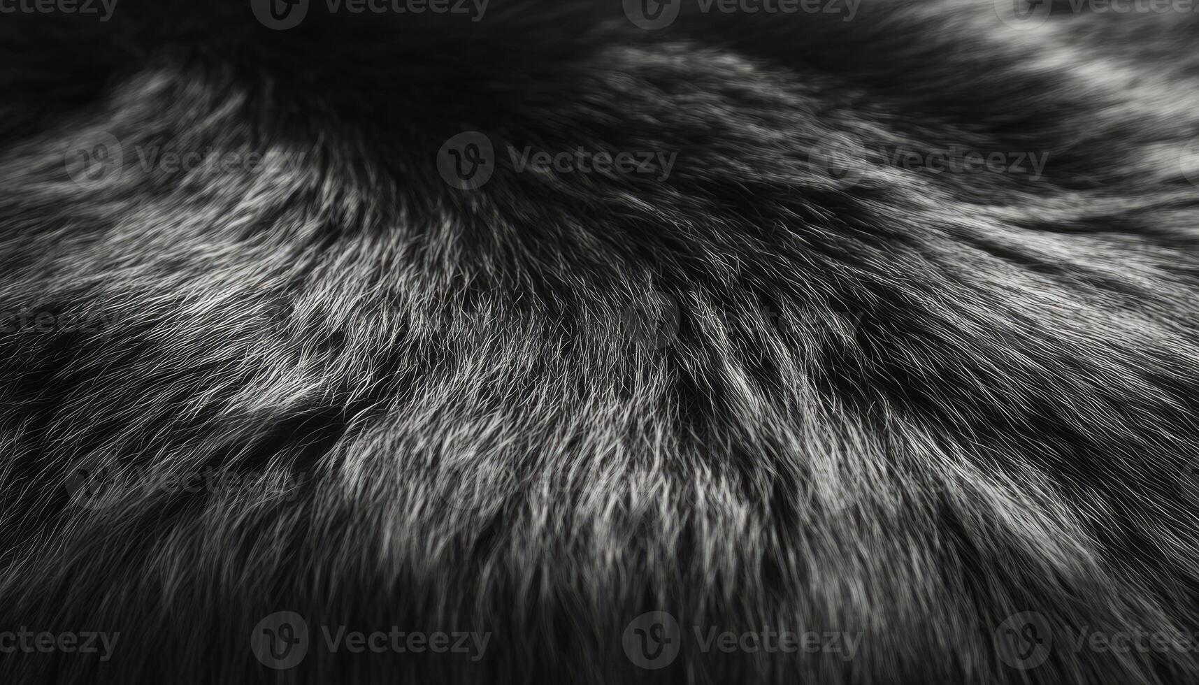 Close up of dark fur showing texture and strands photo