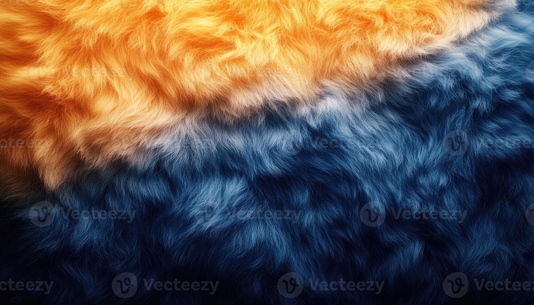 Abstract Texture Of Orange And Blue Fur photo