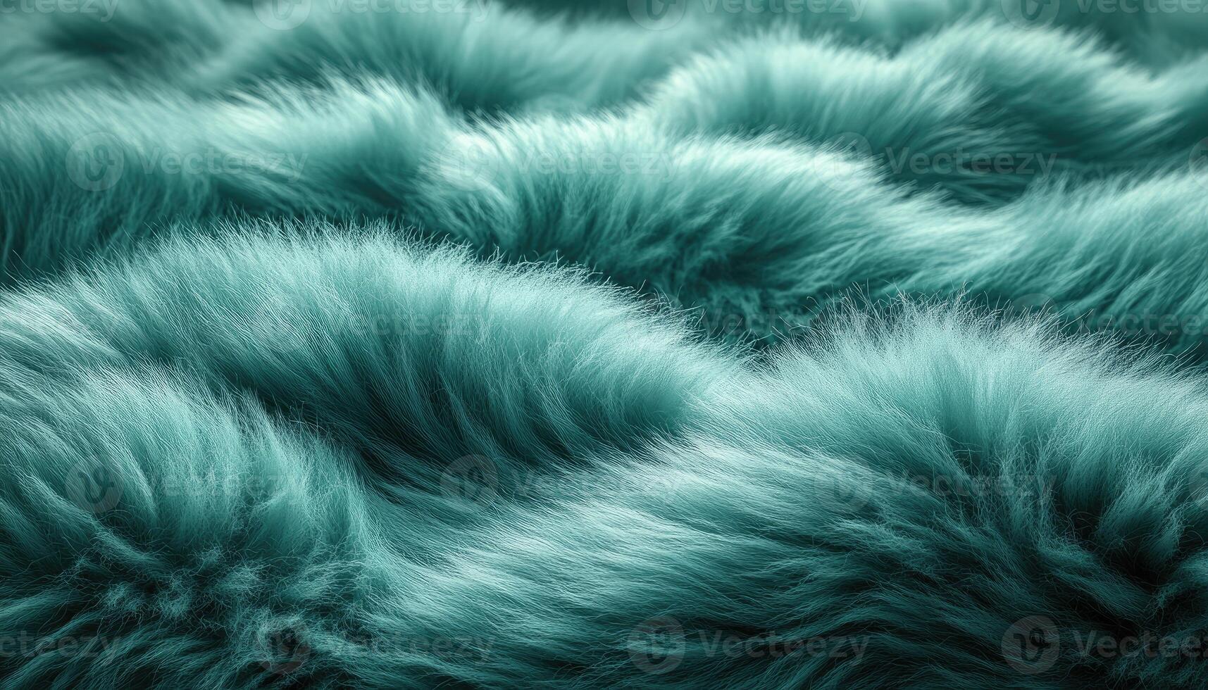 Teal Fur Texture Soft Fluffy Waves photo