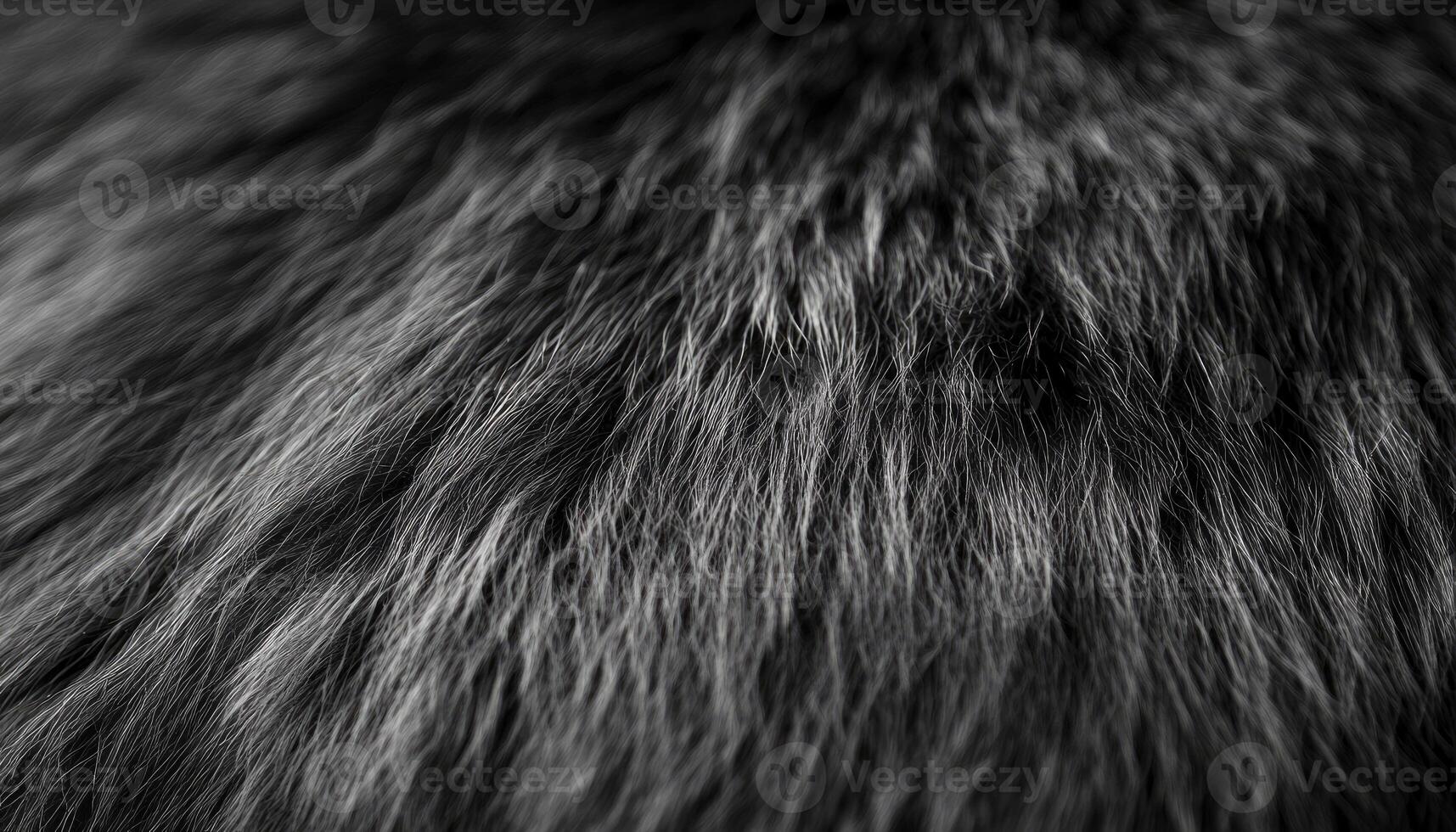 Dark Fur Texture Close Up Abstract Image photo