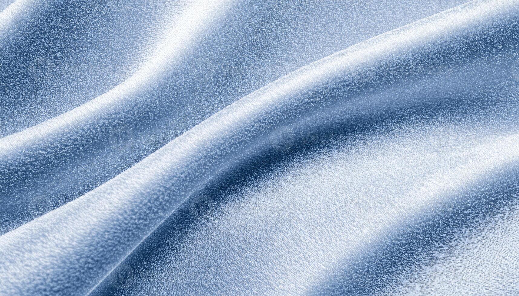 Soft Blue Fabric Draped in Gentle Waves photo
