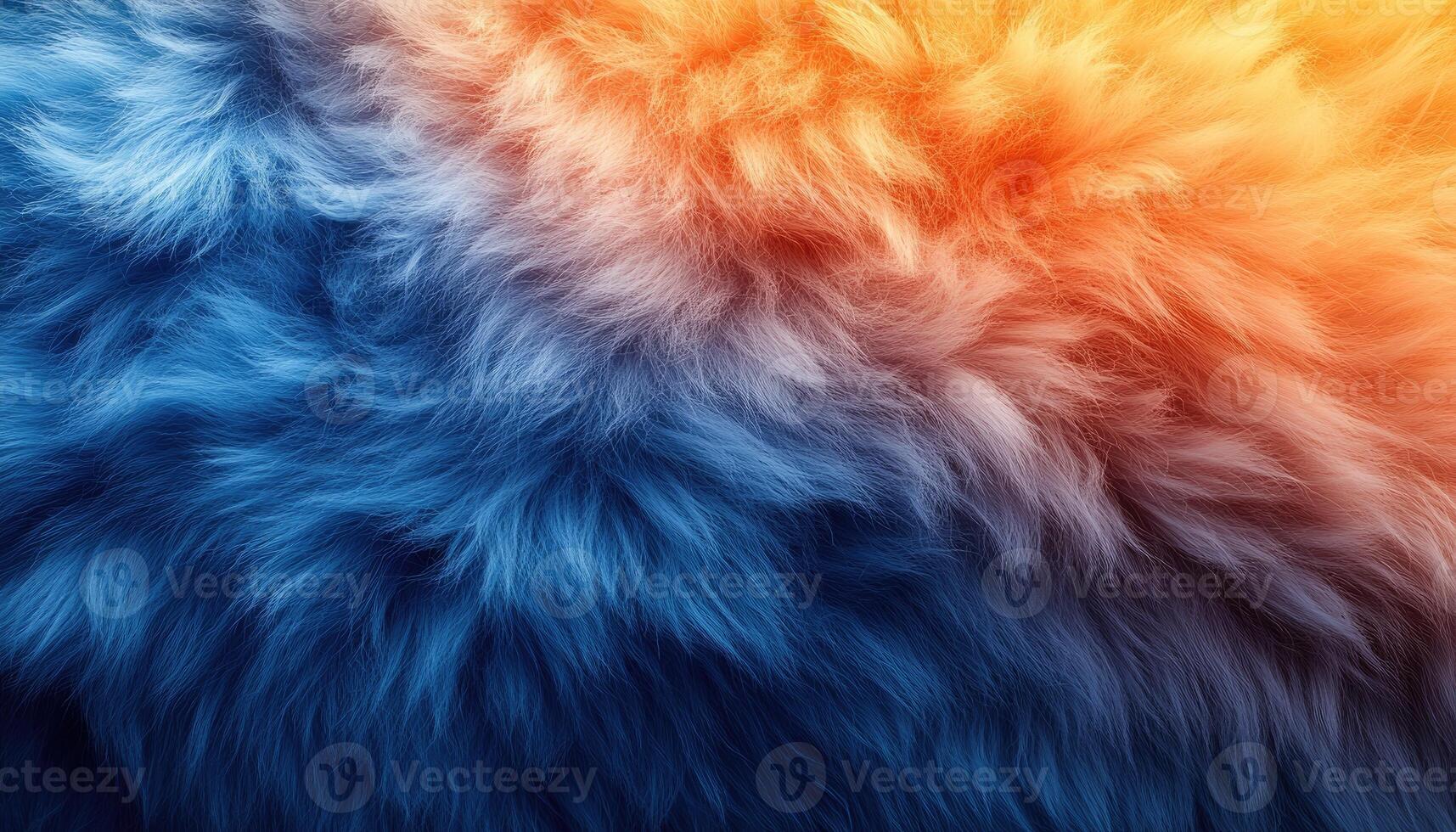 Abstract Blue and Orange Fur Texture photo