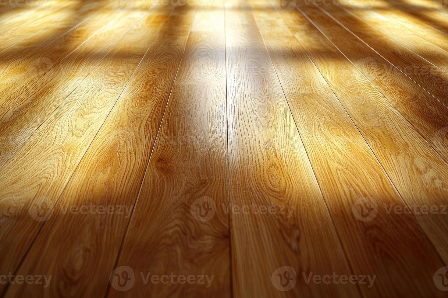 Light Streaks Across Polished Wooden Floorboards photo