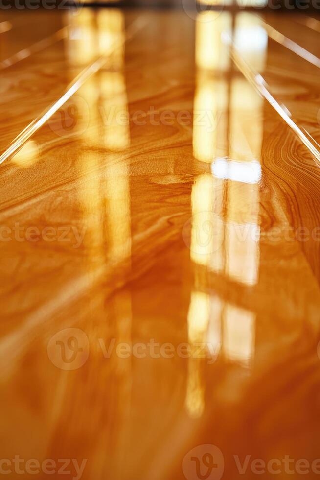 Polished Amber Surface Reflecting Light Patterns photo