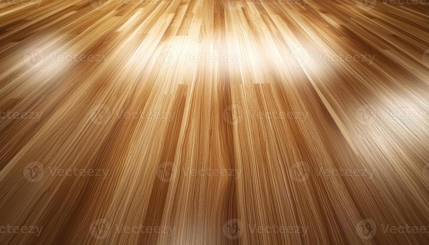 Light Gleaming on Polished Wooden Floorboards photo
