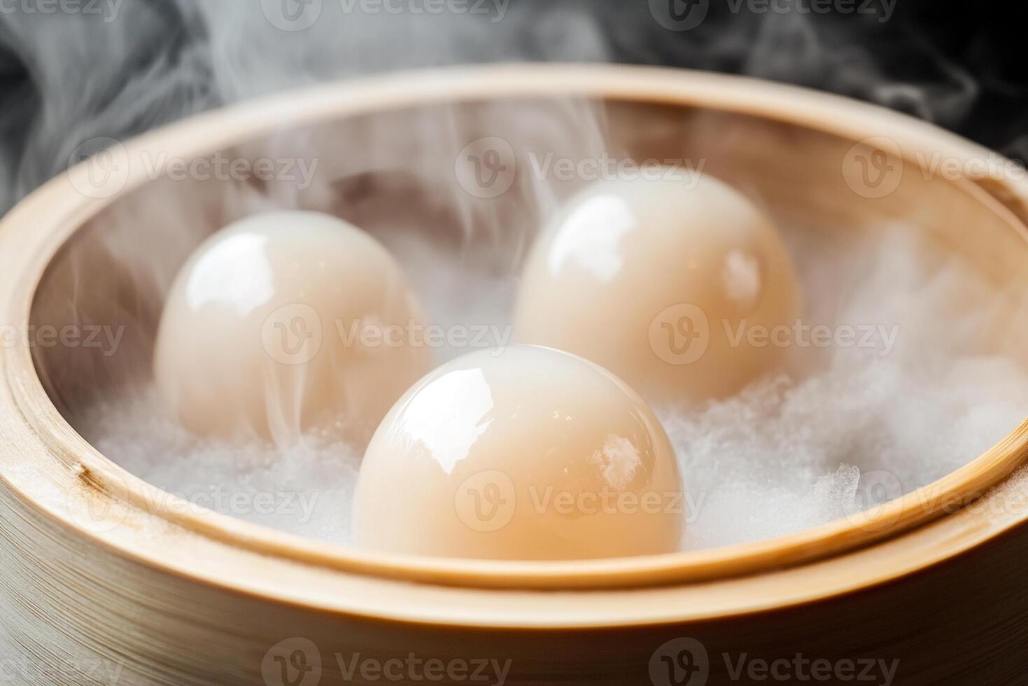 Liquid Nitrogen Foie Gras Spheres, Copy Space, Food Setting photo