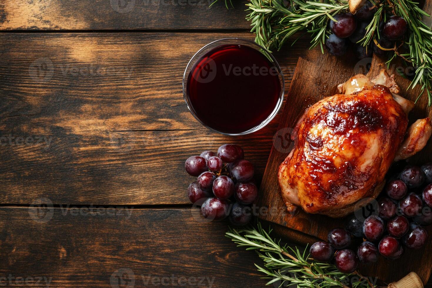 Coq Au Vin With Red Wine Sauce, Copy Space, Food Image photo