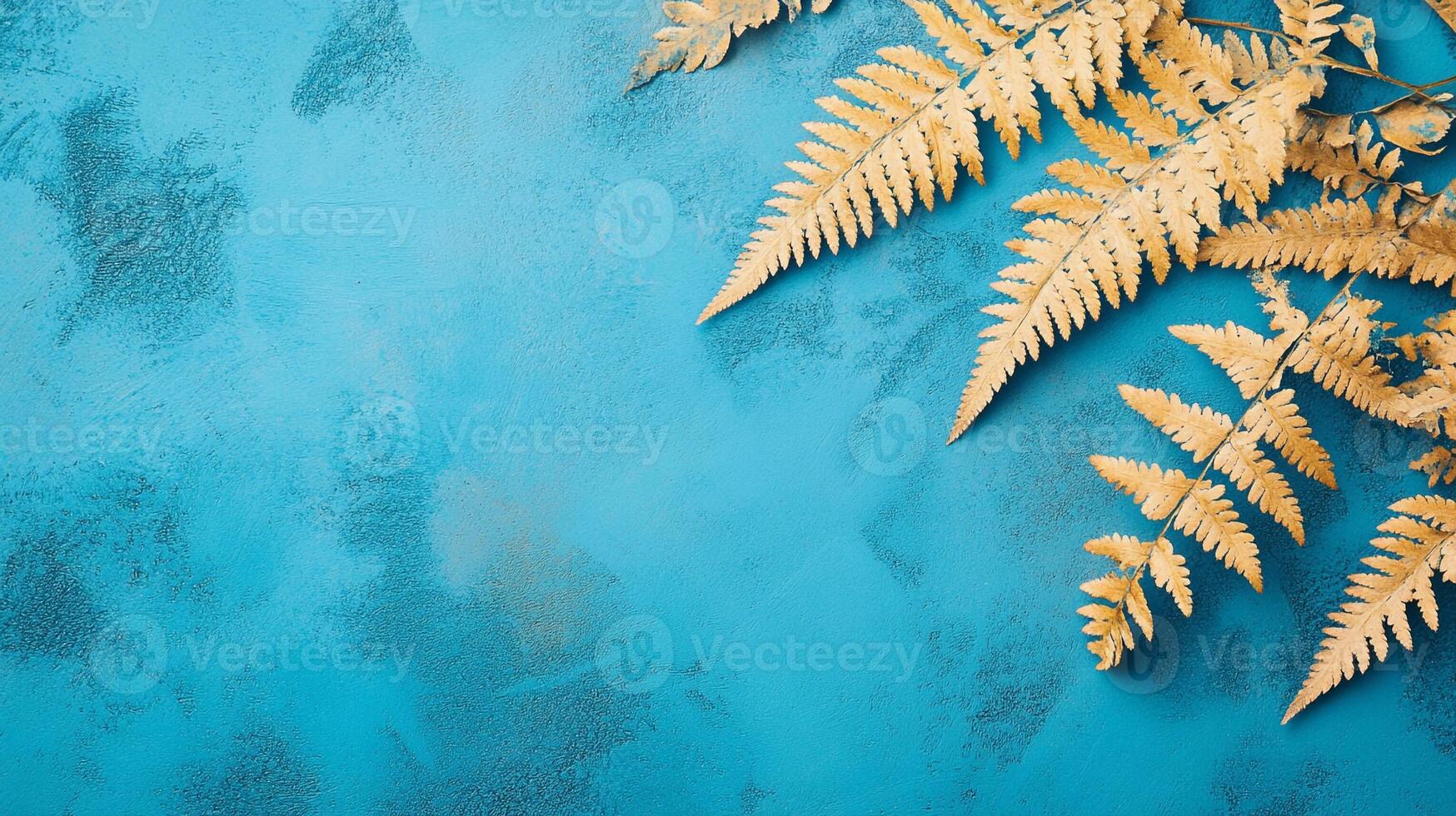 Athyrium on a vibrant background, photorealistic top view Athyrium flower photo