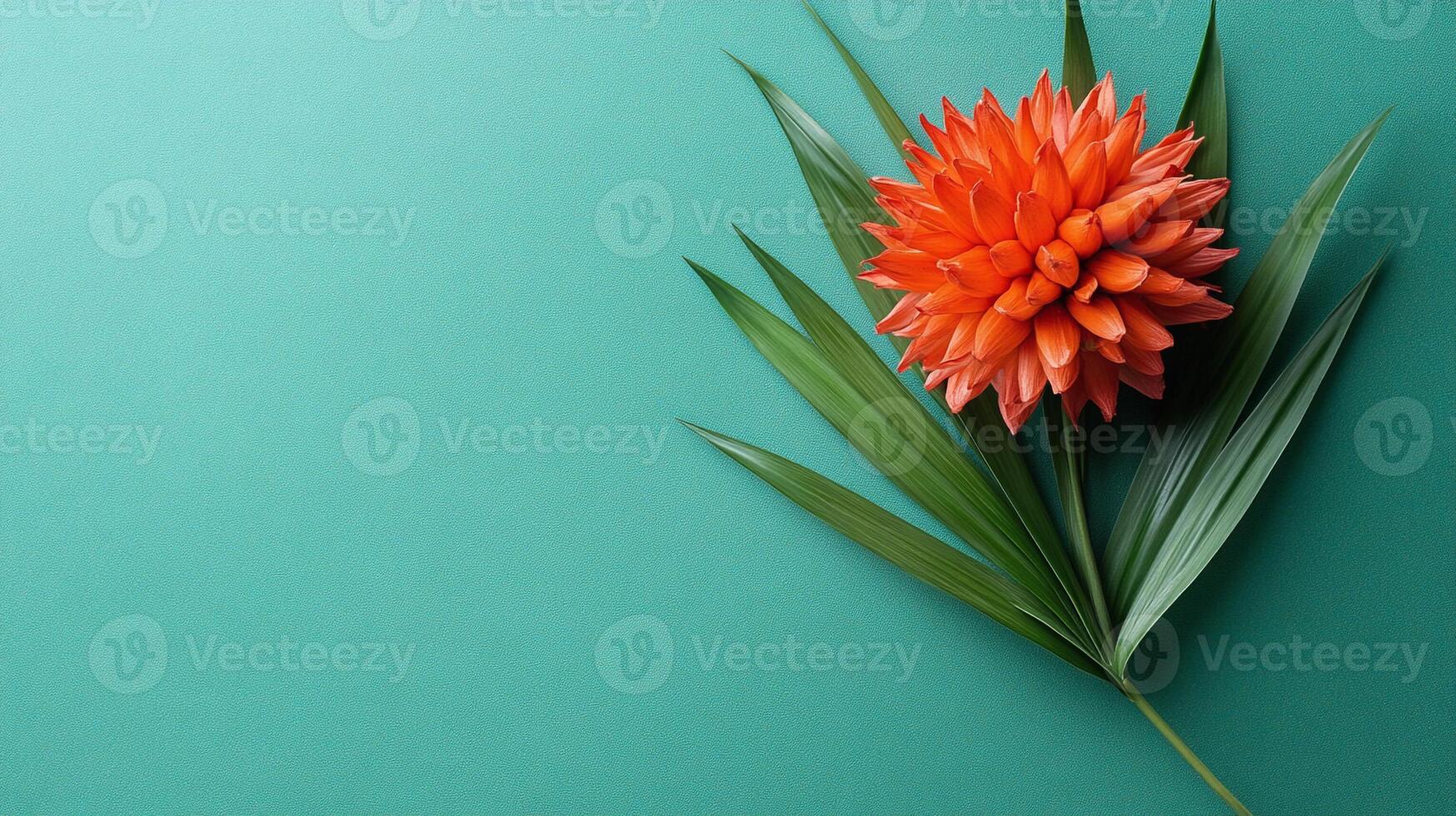 Top view photorealistic Crown Imperial, flower set on a vibrant background photo