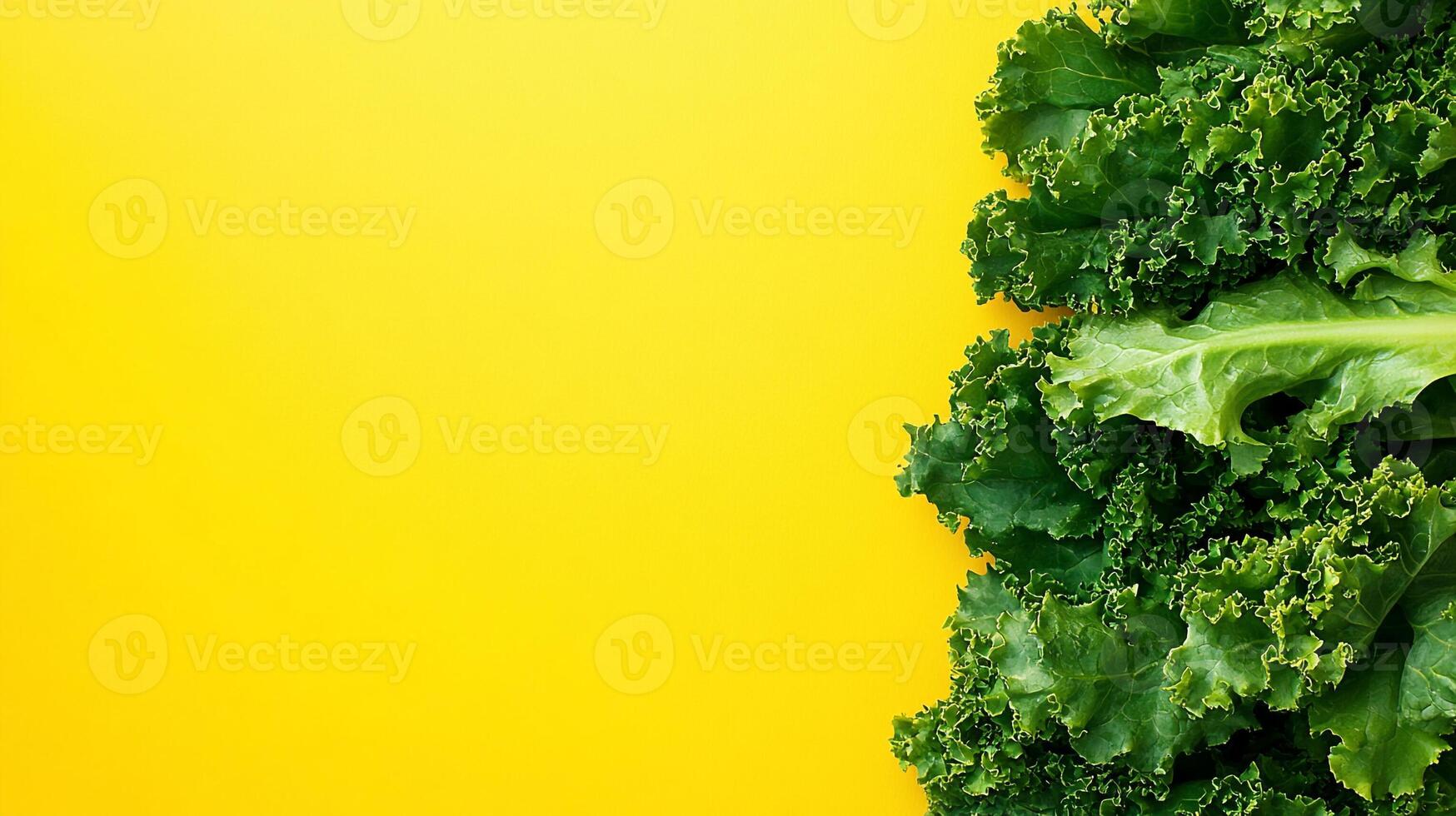 Lactuca sativa on a vibrant background, photorealistic top view Lactuca sativa plant photo