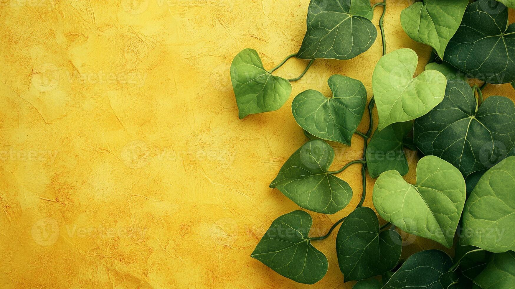 Top view Moonseed Vine on a vibrant background, plant setting photo