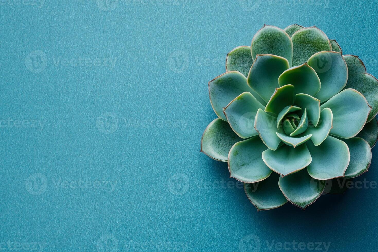 Stonecrop on a vibrant background, top view photorealistic plant photo