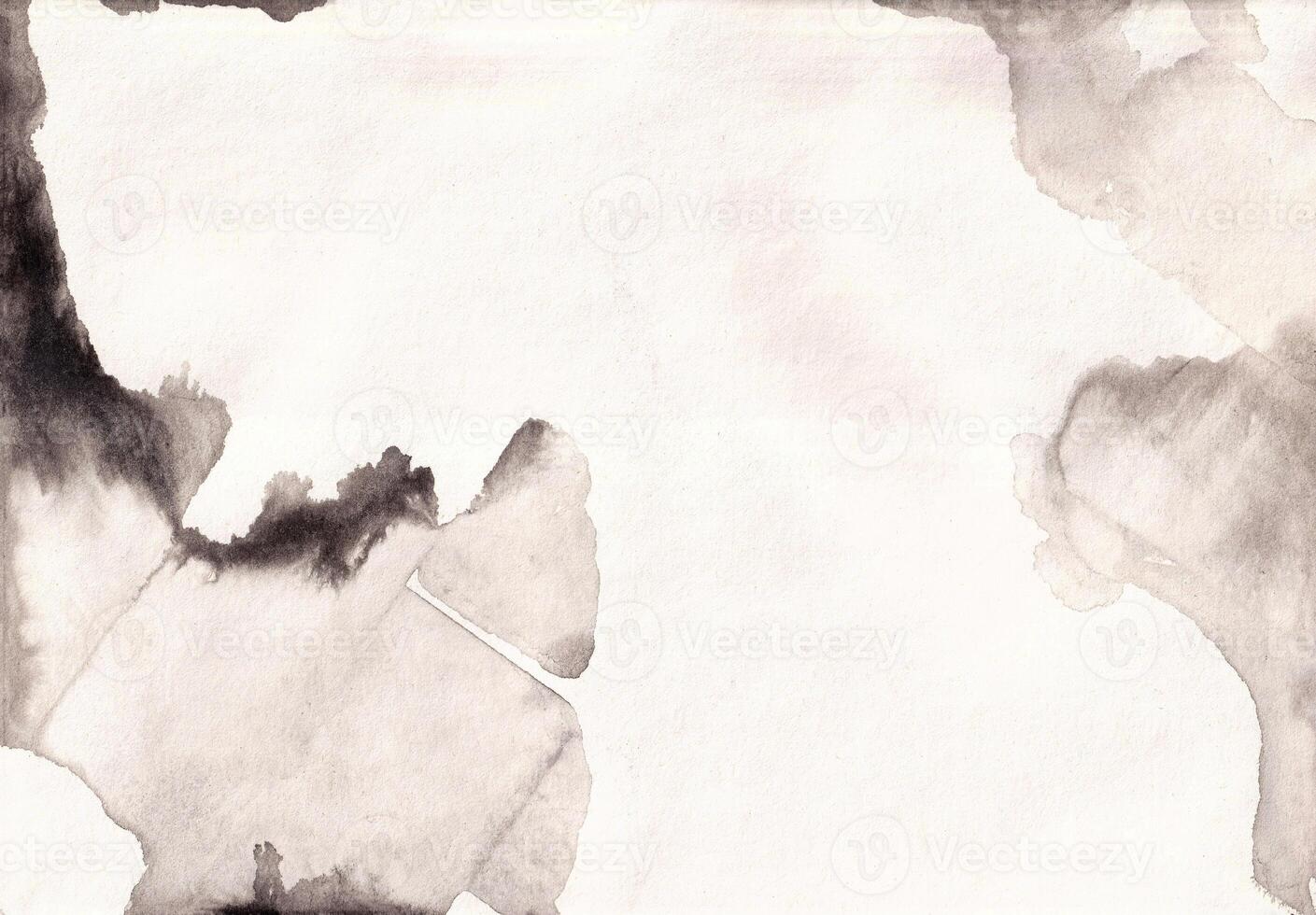 Handmade black ink texture with smoky edges and faded brushstrokes, perfect for vintage paper design, charcoal art, or moody grunge backdrops photo