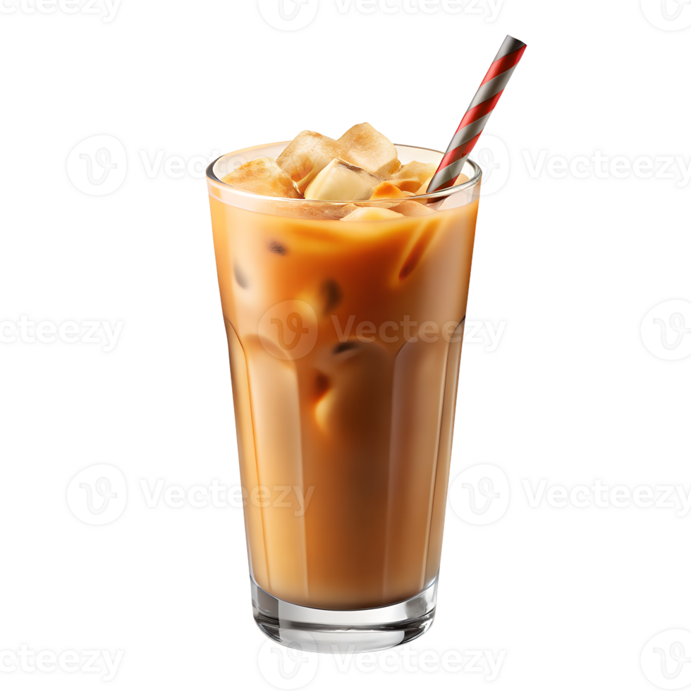Chilled Thai Iced Milk Tea Illustration png