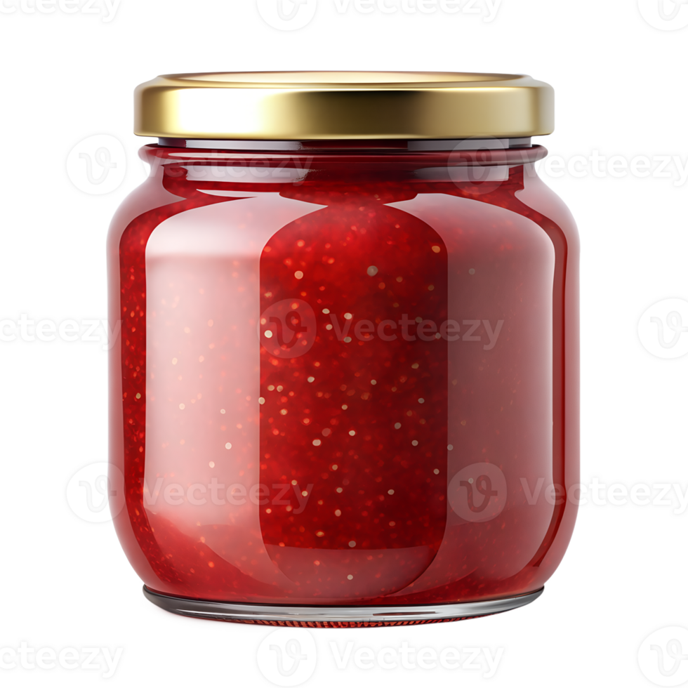 Homemade Red Jam in Jar Illustration png