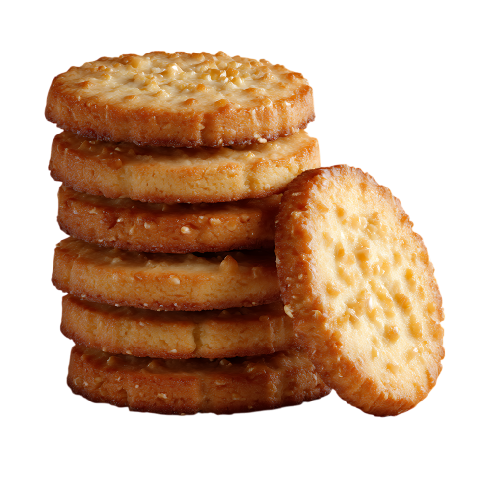 Crispy Sugar Cookies Stack against transparent background png