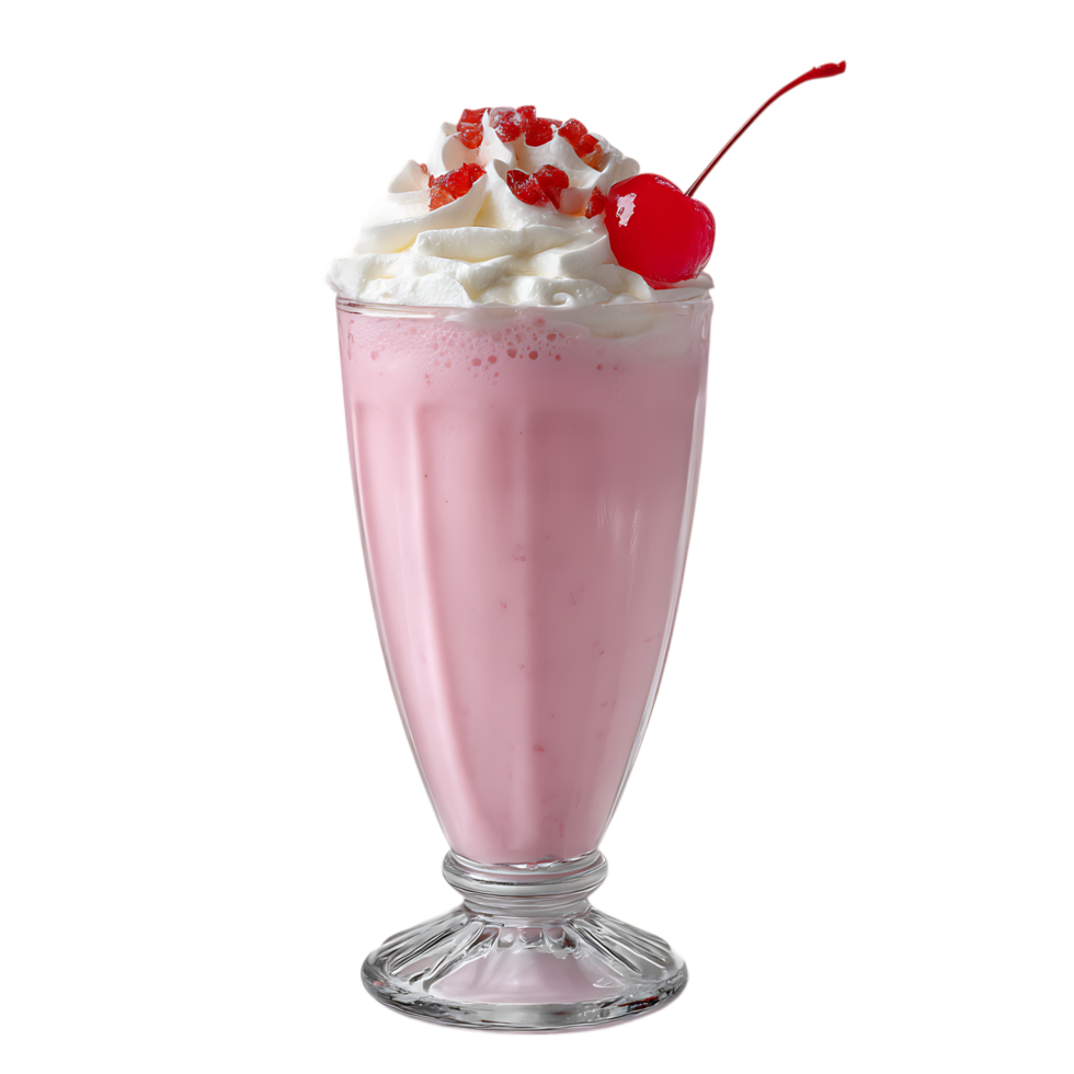 Strawberry Milkshake Recipe Images against transparent background png