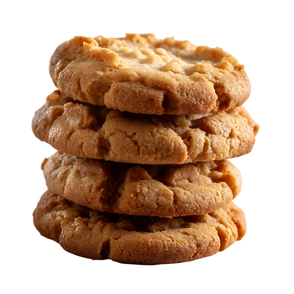 Buttery Peanut Butter Cookies Recipe against transparent background png