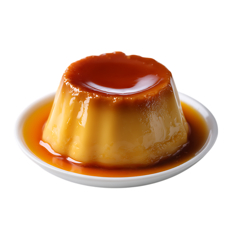 flan pudding on transparent background png