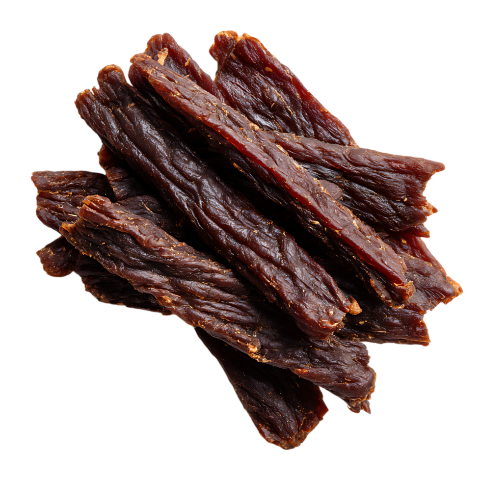 Delicious Beef Jerky Homemade Recipe against transparent background png
