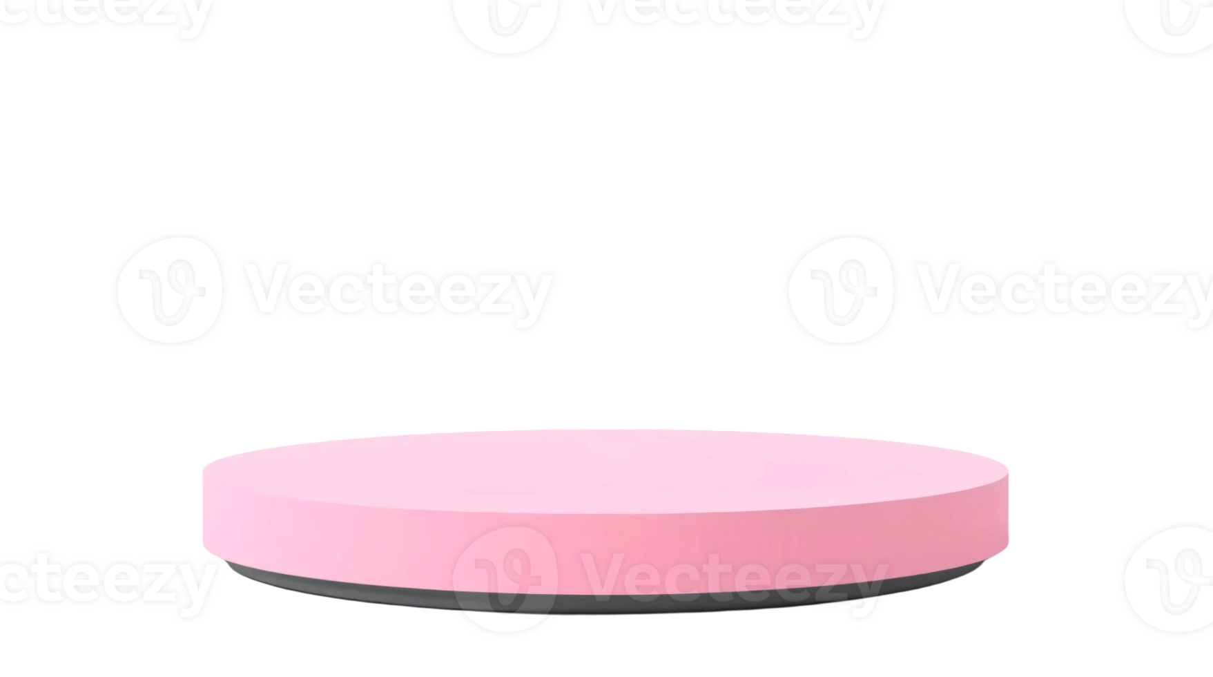 A pink round table with a black base png