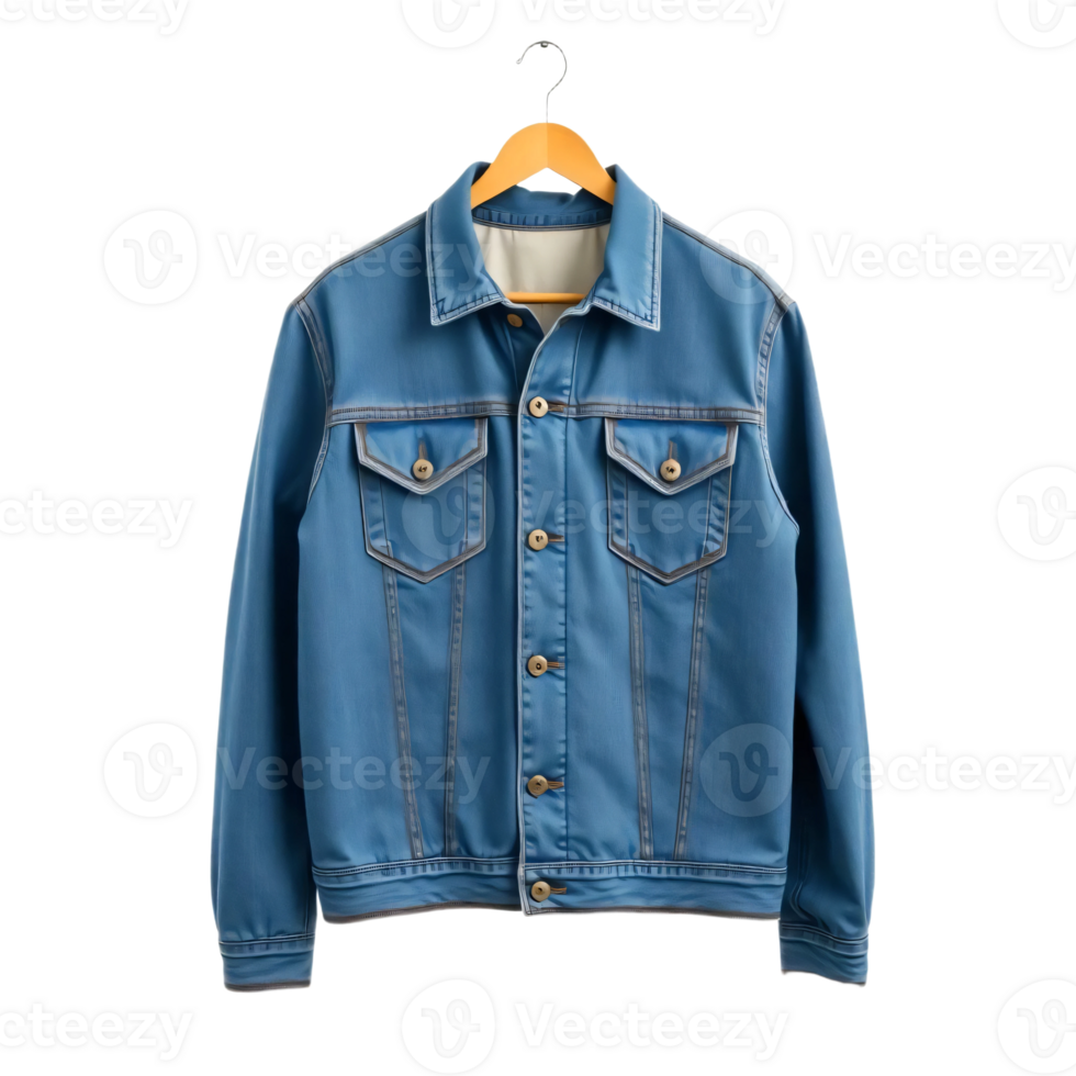 A denim jacket on a hanger png