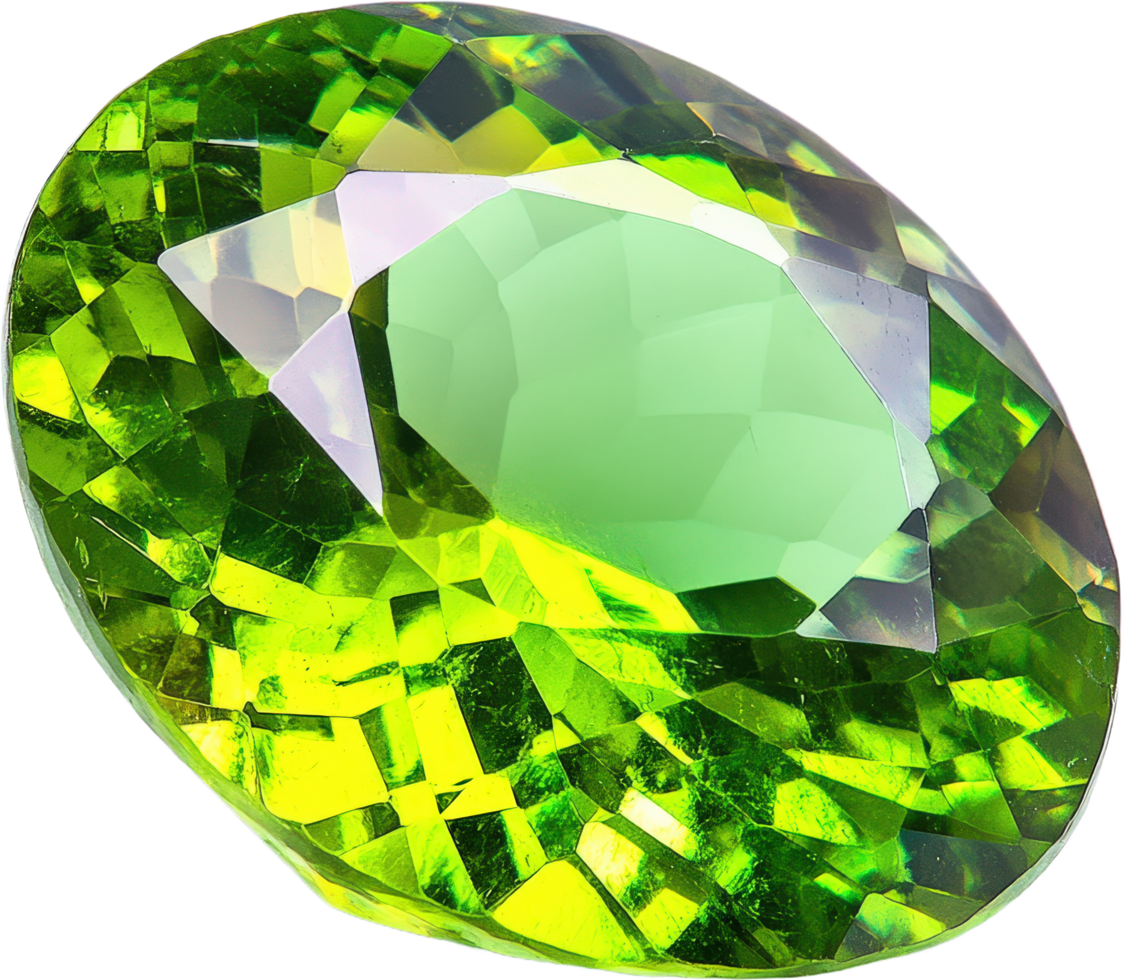 Radiant Green Gemstone Oval Cut png