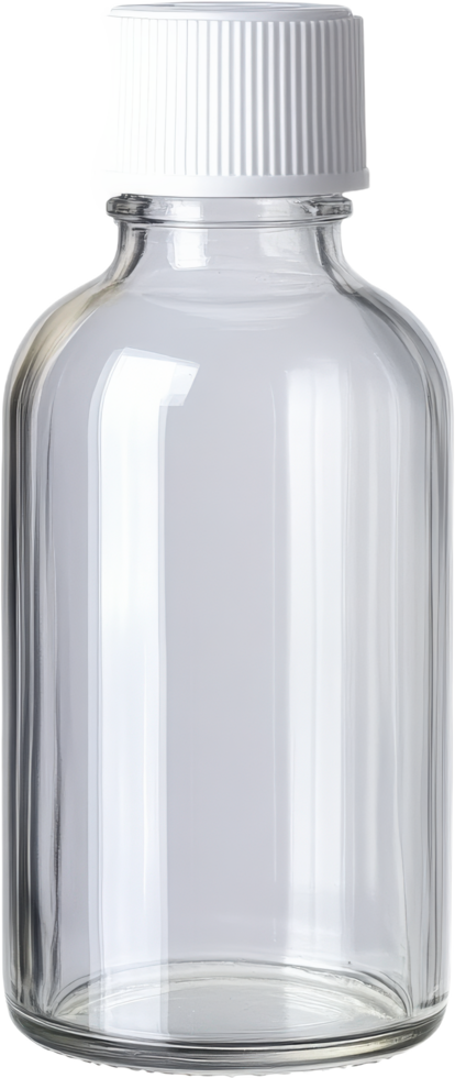 A clear glass jar with a white lid png