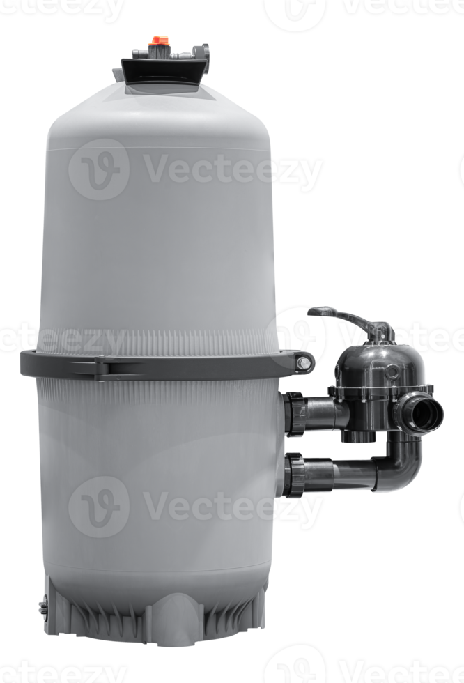 Gray sand filter tank for swimming pool png