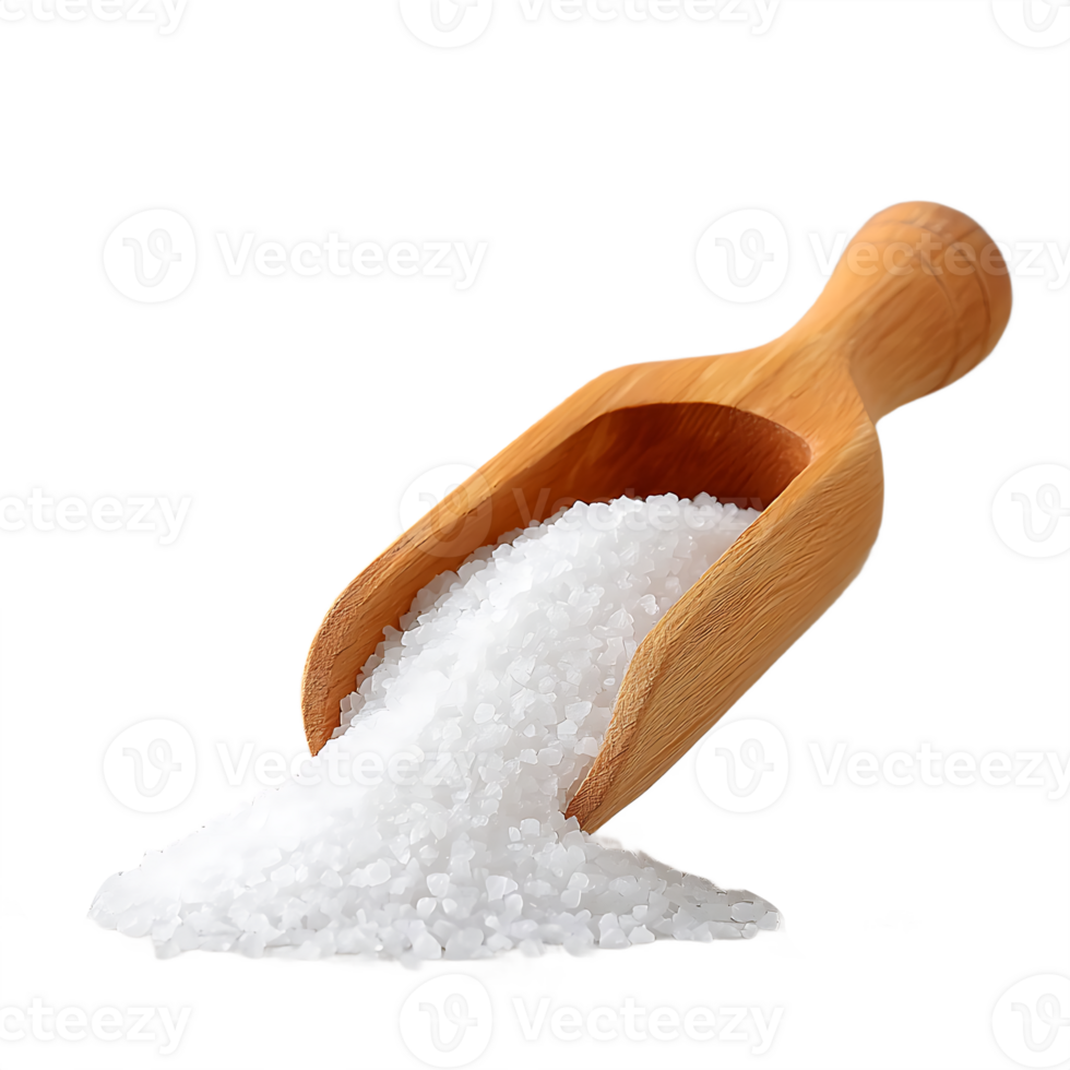 A wooden scoop filled with salt png