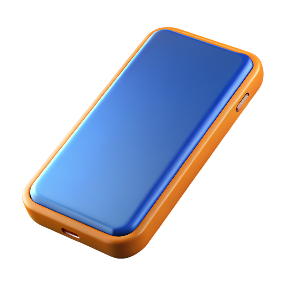3D Smartphone Mockup Cartoon Style Colorful Mobile Device on Transparent Background png