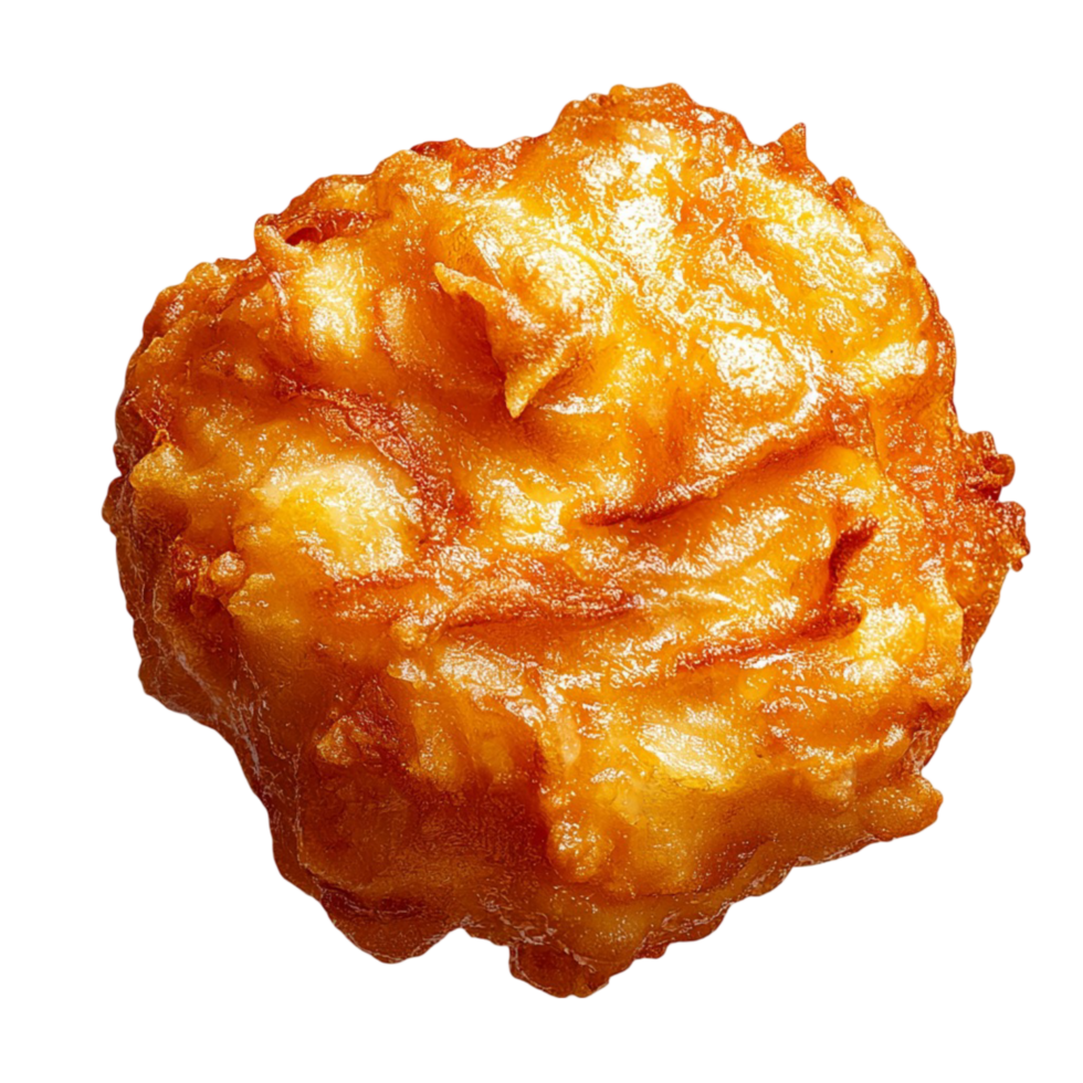Fried crispy fritter donut golden brown delicious breakfast street snack png