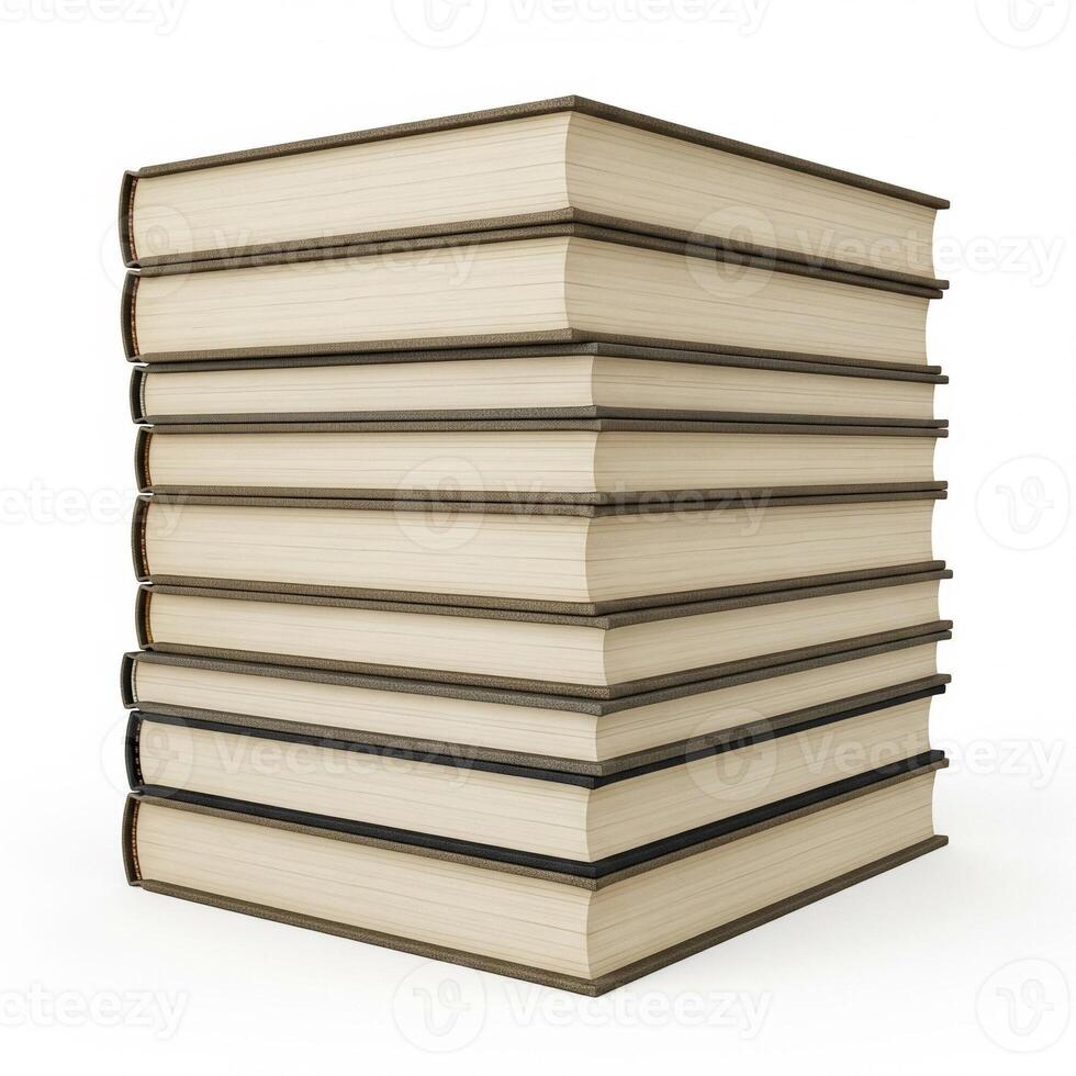 A stack of books isolated on white photo
