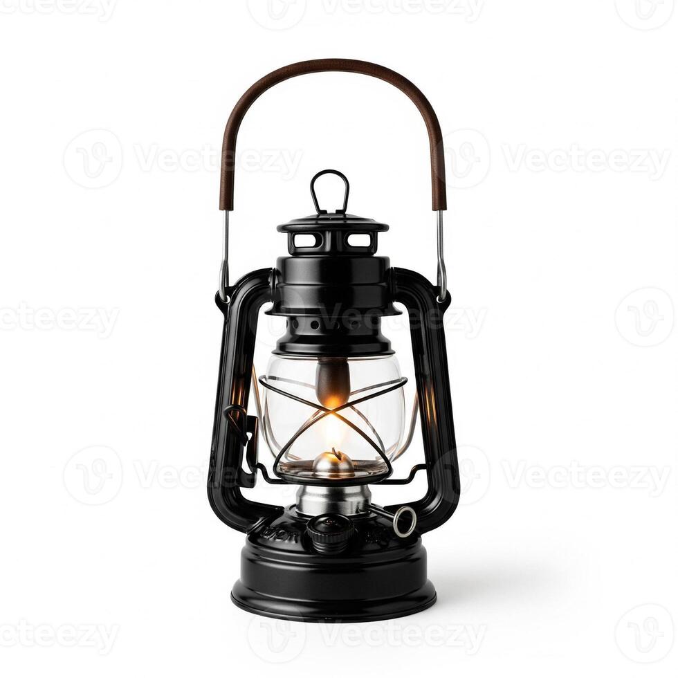 A vintage Kerosene lamp isolated on white photo