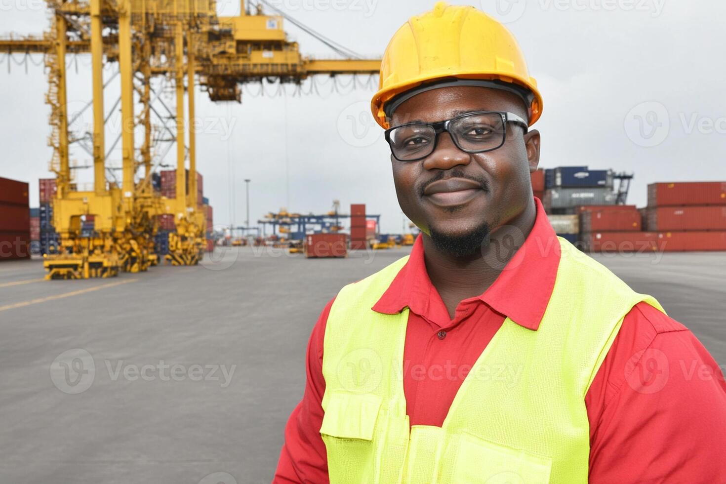 Port worker with a smile photo