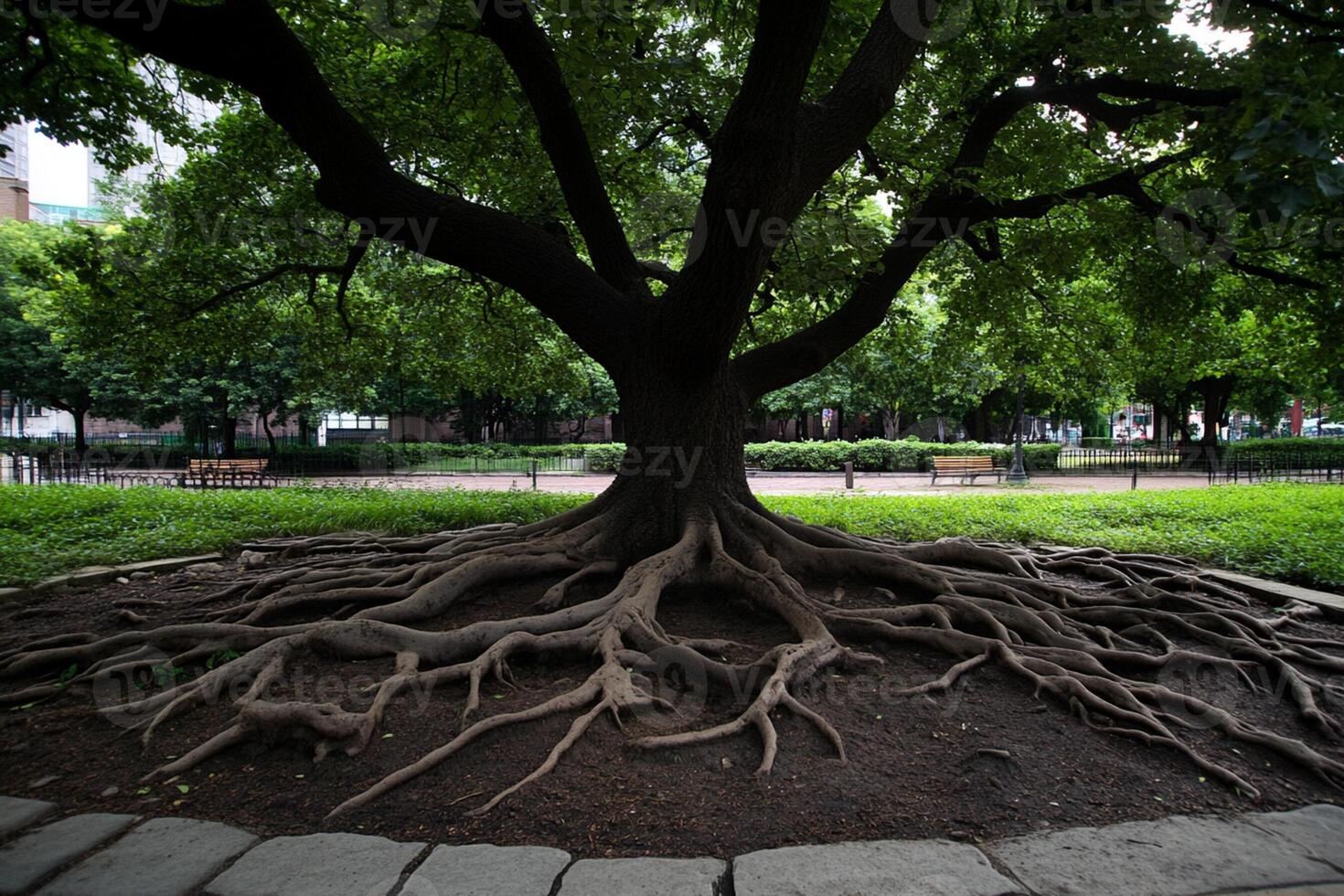 A tree with roots photo