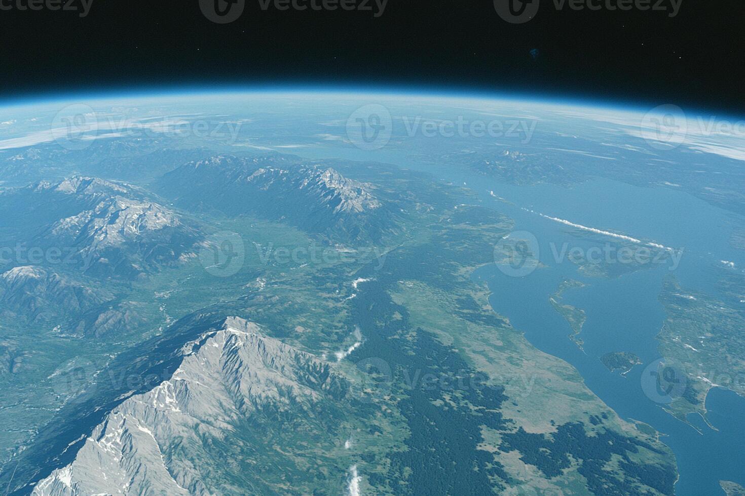 A view of the earth from space photo