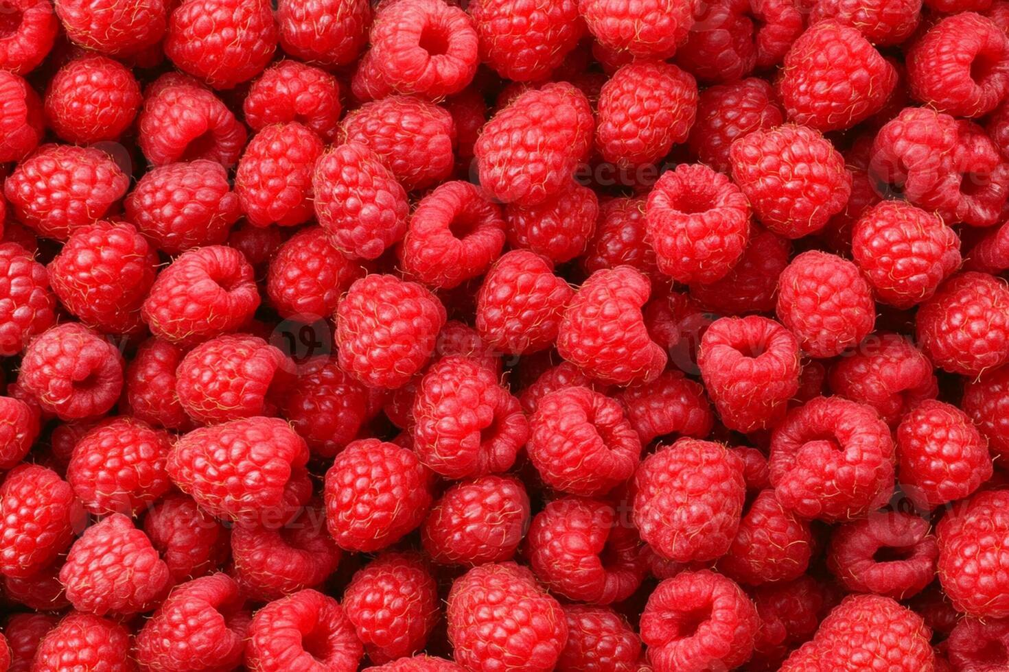 A close up of a bunch of raspberries photo