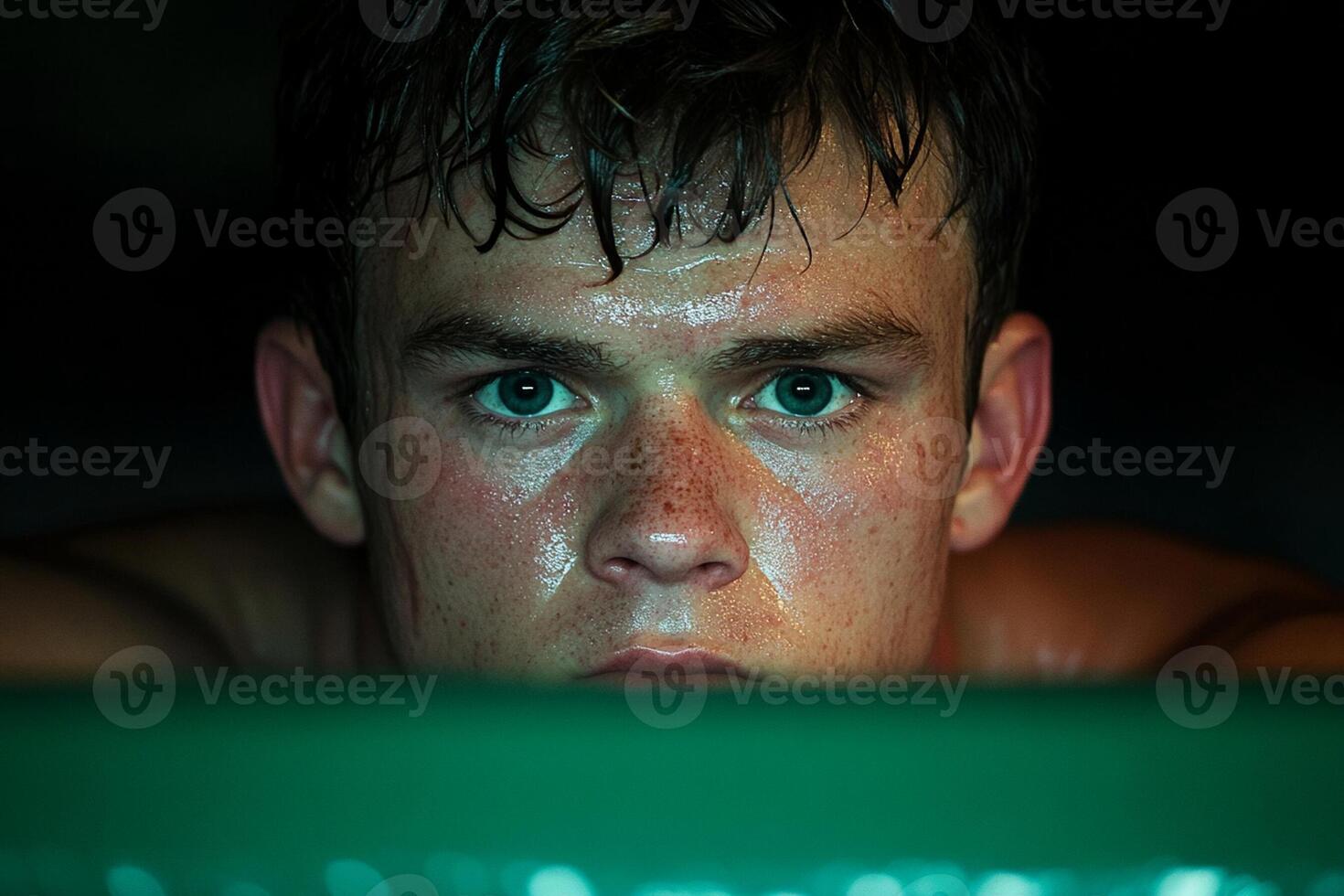 A man with freckles on his face photo