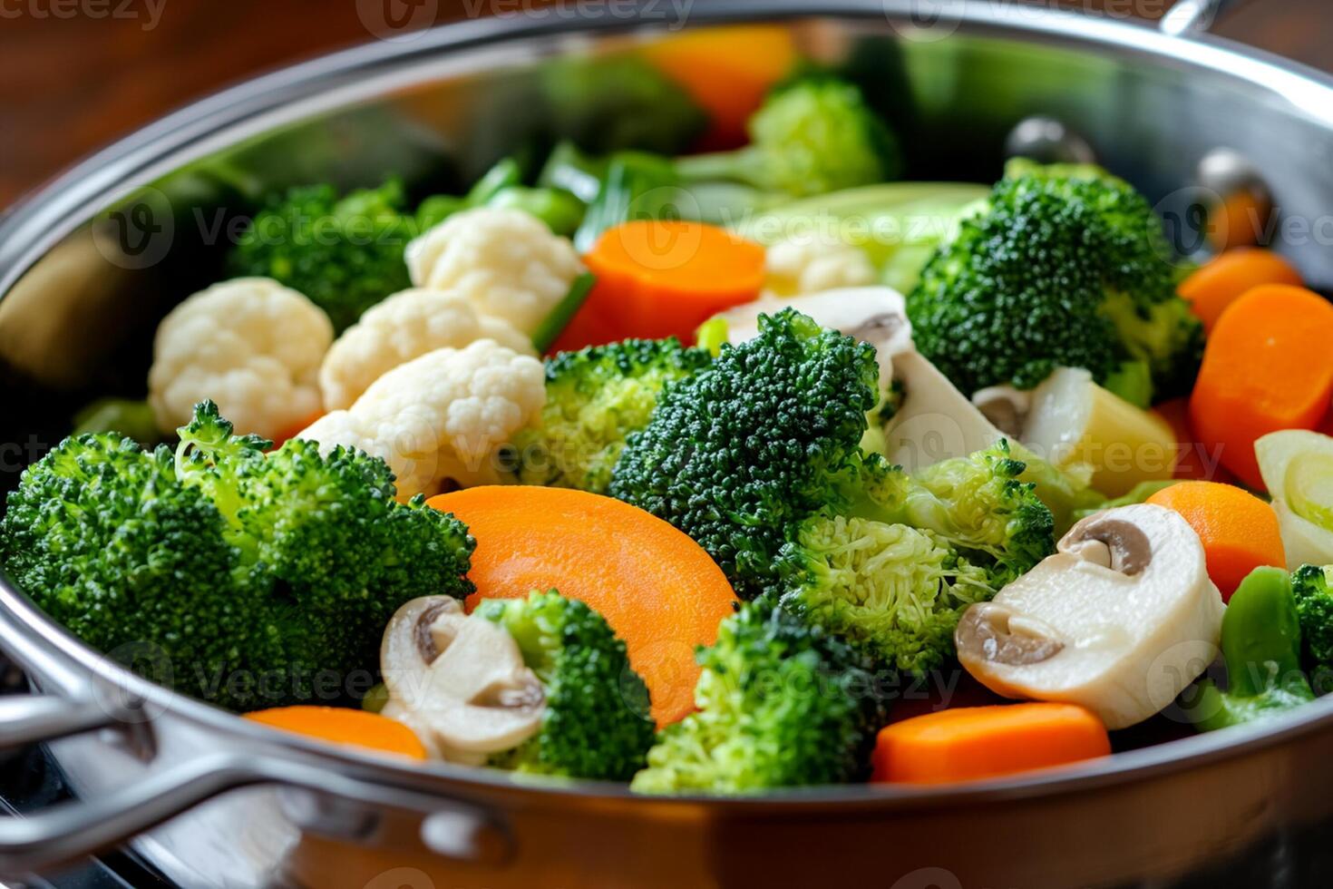 A pan full of vegetables photo