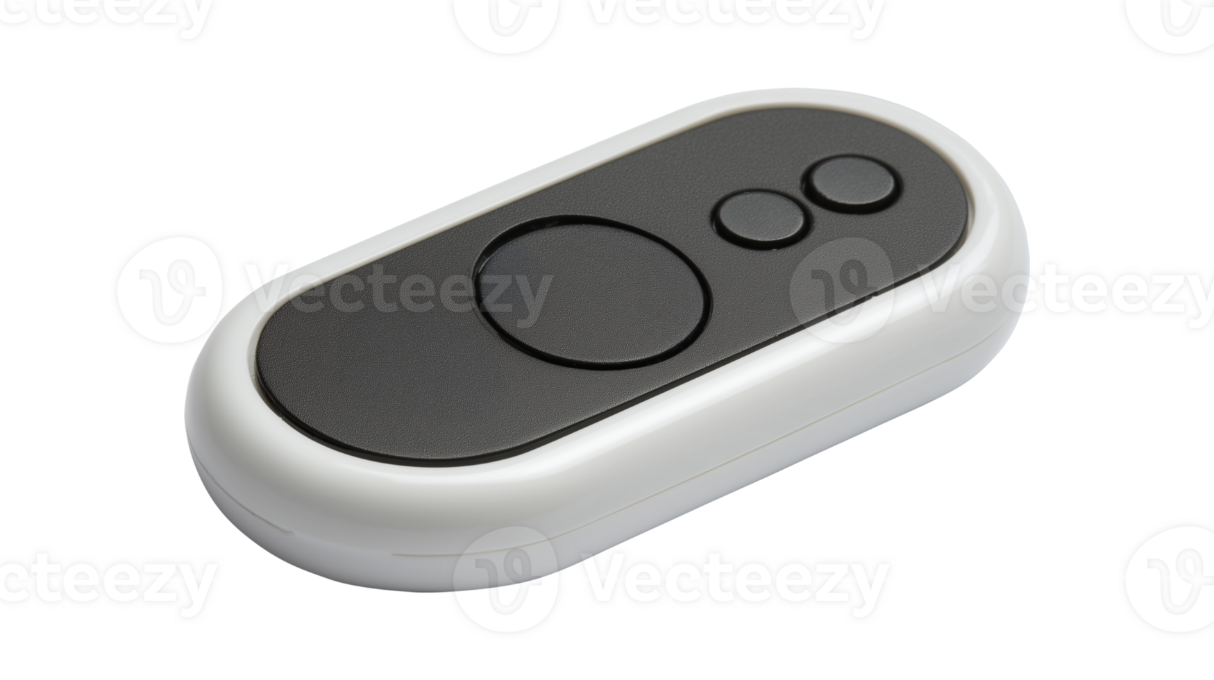 White wireless remote control device isolated on transparent background png