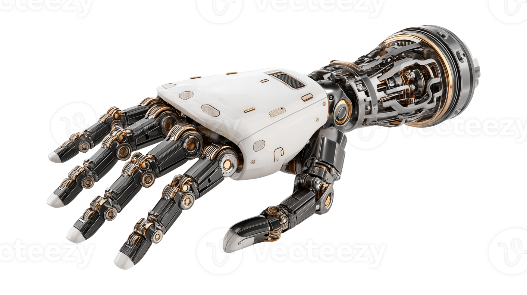 Humanoid Android Limb on a Clear Background png